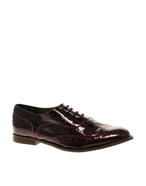 Image 1 - ASOS - MARKY - Chaussures à lacets plates en cuir verni