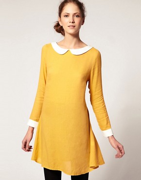 Image 1 of Dansk Contrast Collar Dress
