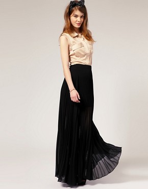 Image 1 of ASOS Pleated Maxi Skirt