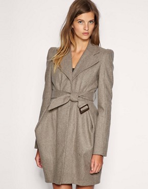 Image 1 of ASOS WHITE Sculpted Belted Coat