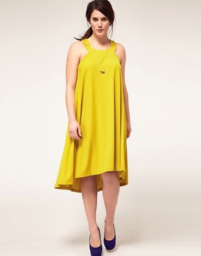 Image 4 of ASOS CURVE Exclusive Swing Dress in Crepe