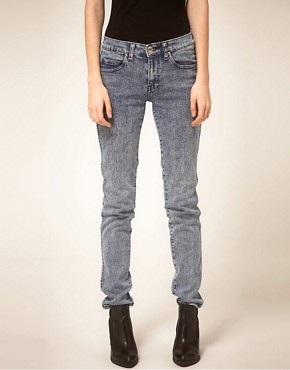 Image 1 of Dr Denim Snap Stonewash Skinny Jeans