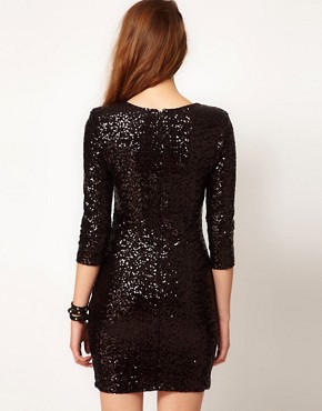 Image 2 of TFNC Sequin Dress with Long Sleeves
