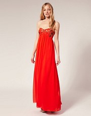 Ted Baker Strapless Dress with Beaded Bust