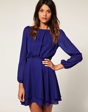 Image 1 of ASOS Mini Dress with Double Layer Skirt