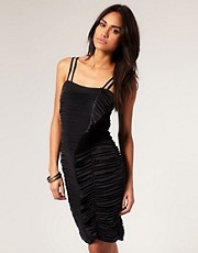 ASOS Pleated Frill Front Bodycon Dress