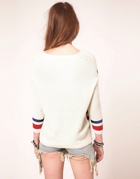 Image 2 of UNIF Flag Religion Distressed Knitted Jumper