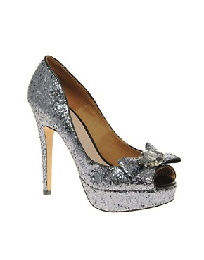 Image 1 of Miss KG Precious Sequin Platform Court Shoes