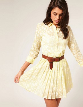 Image 1 of ASOS Floral Embroidered Shirt Dress