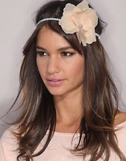 ASOS Vintage Style Corsage Stretch Pearl Hairband