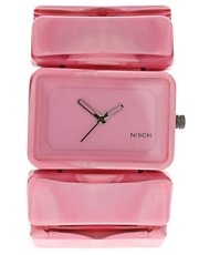 Nixon Shocking Pink Marble Plastic Bracelet Watch