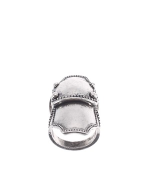 Image 1 of ASOS Hinged Metal Armour Ring