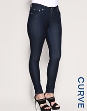 ASOS CURVE Exclusive Indigo Knitted Jeggings