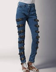 House Of Holland For Levis Stretch Buckle Jeans