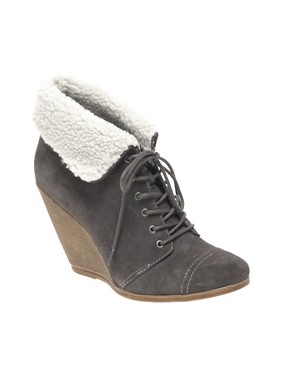 Image 1 of ASOS ARCTIC Suede Crepe Wedge With Shearling Effect Boots