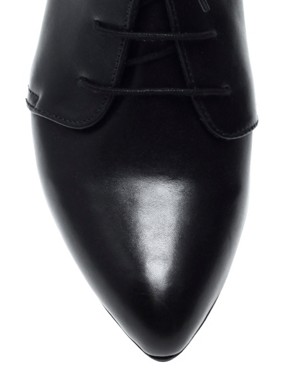 Image 1 of ASOS ANNAMARIE Leather Lace Up Ankle Boots