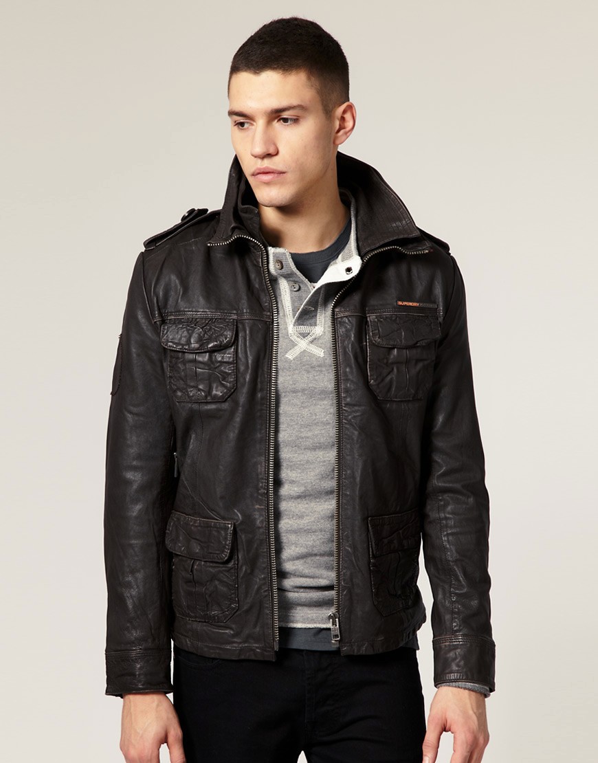 whats the difference between these two? (superdry brad leather jacket ...