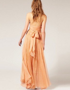 Image 2 of Mango Silk Wrap Look Maxi Dress