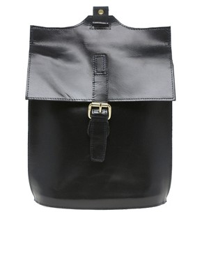 Image 1 of ASOS Leather Single Strap Backpack