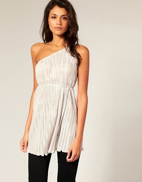 Image 1 of ASOS Pleated One Shoulder Top