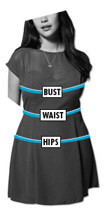 Dresses Size Charts & Measurements