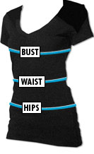 Women's t-shirts & tops size guide - how to choose the right size t-shirt & top
